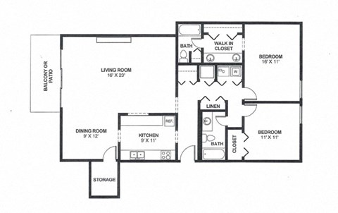 Two Bed Two Bath 1415 Square Feet at The Bridges at Foxridge, Mission, KS, Kansas, 66202